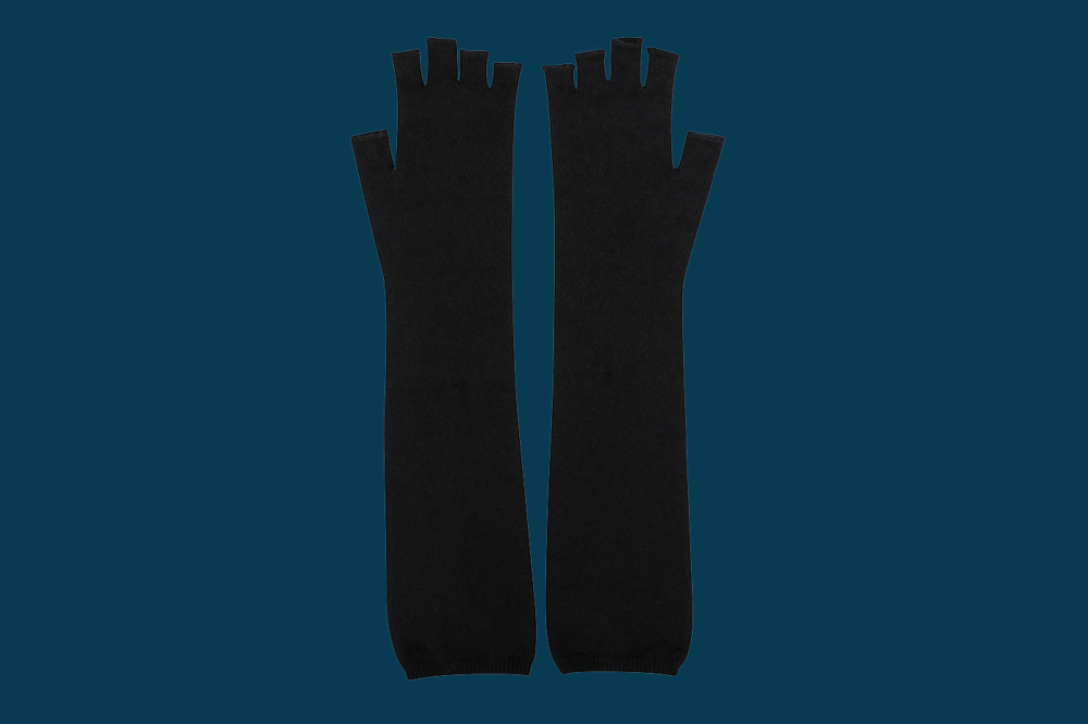 mitaines cachemire couleur noire