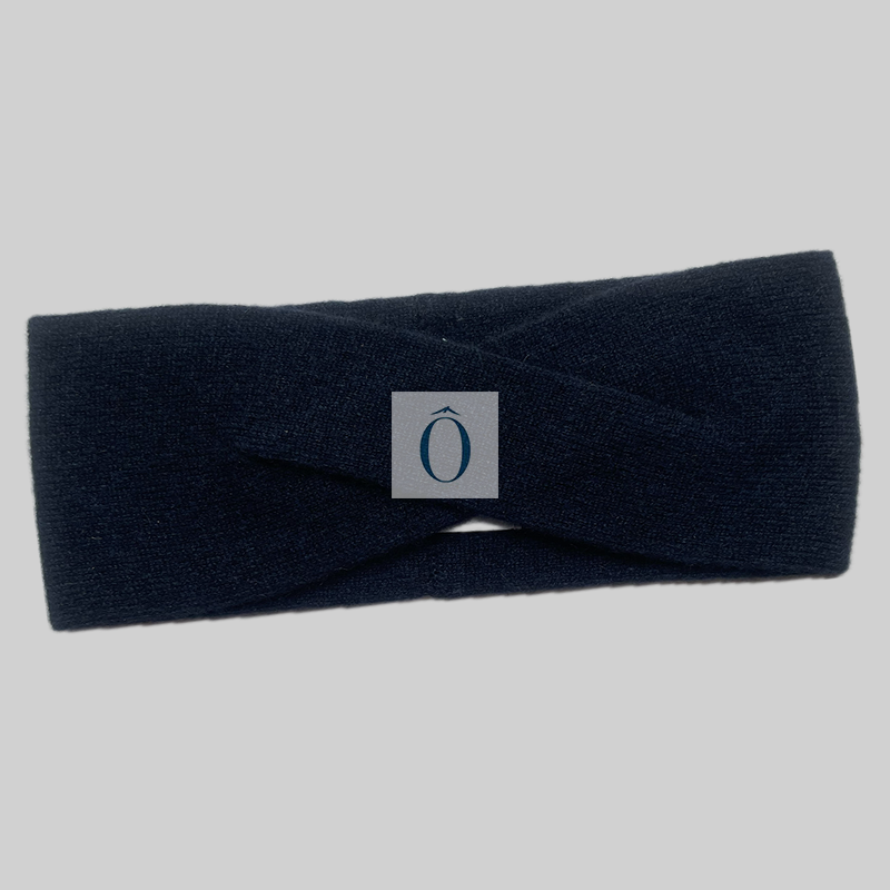 bandeau tour de tête 100%fil de cachemire gris