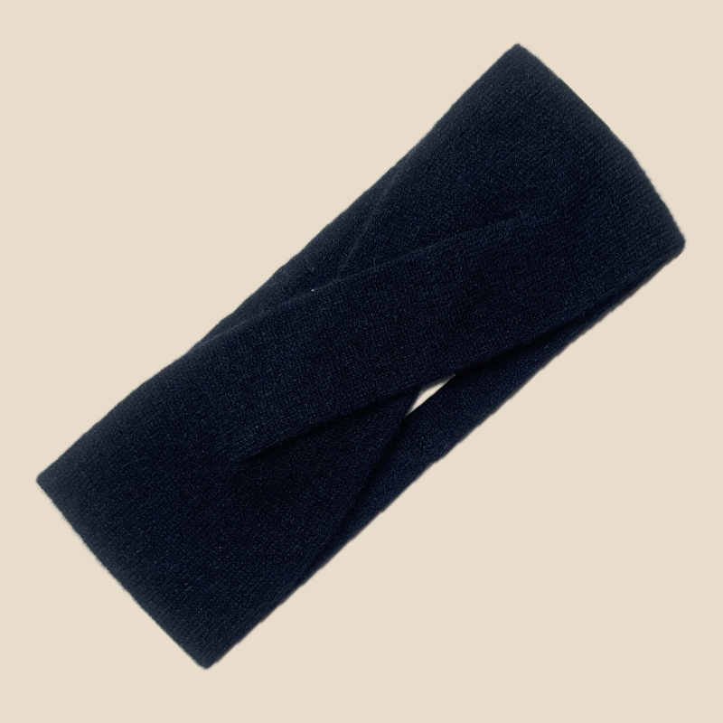 tour de tête bleu nuit cachemire