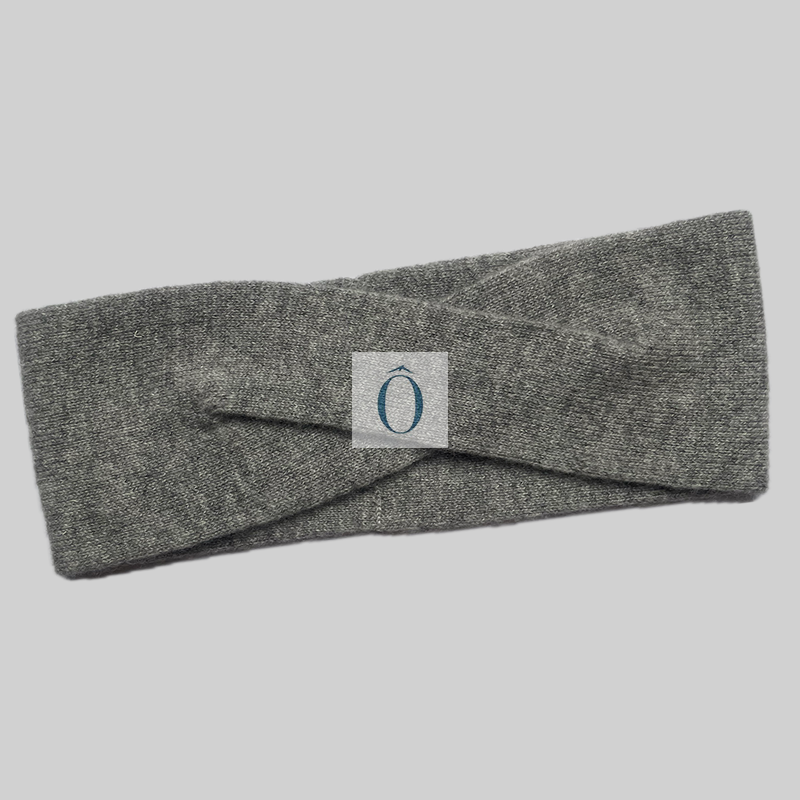 bandeau tour de tête gris