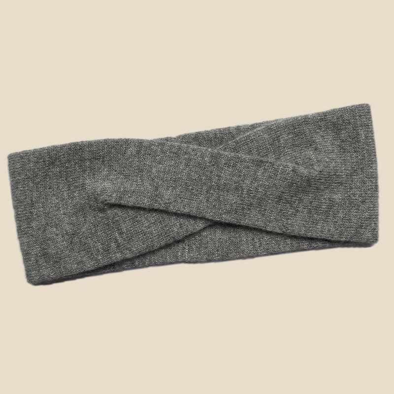 bandeau tour de tête gris