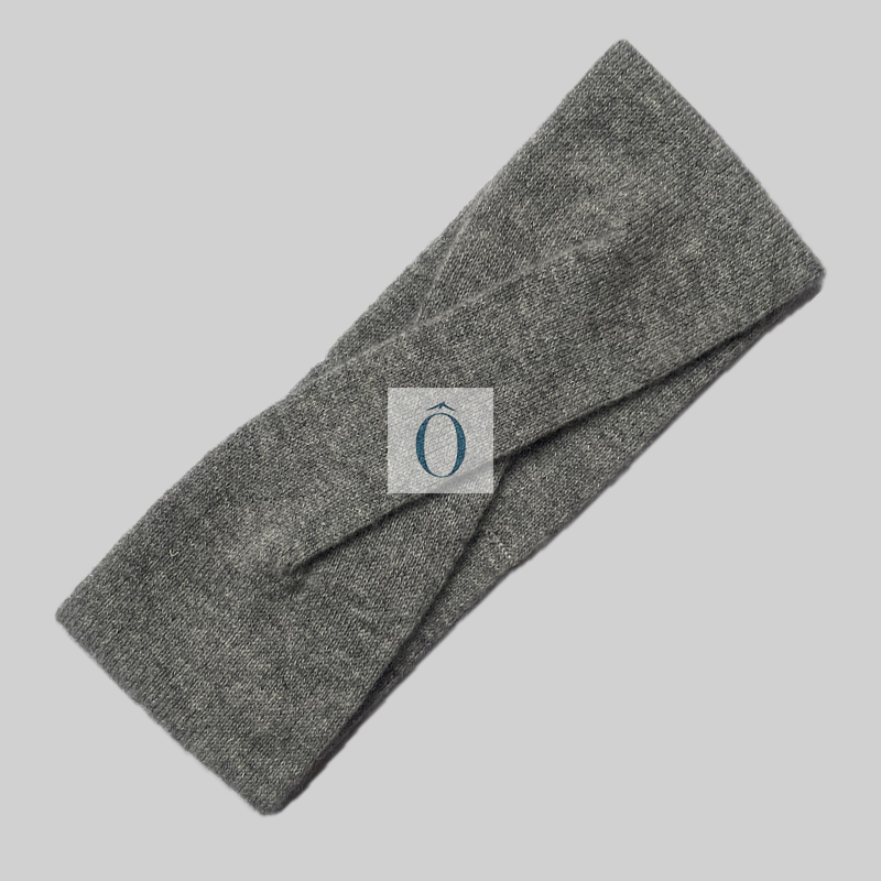 tour de tête gris en cachemire