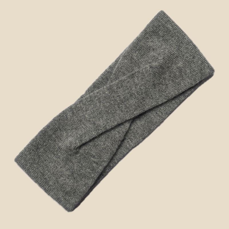 tour de tête gris en cachemire