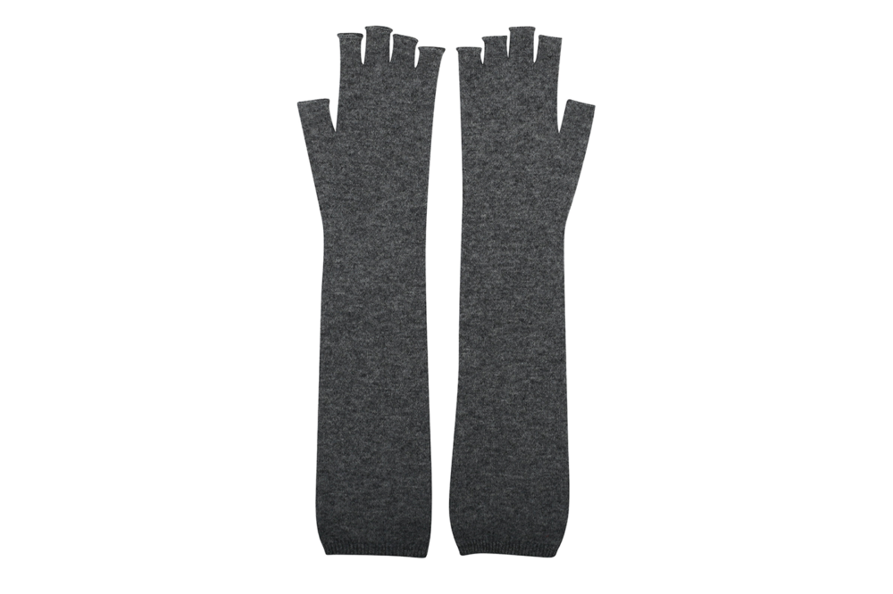 accessoire mode mitaine pure cachemire couleur grises